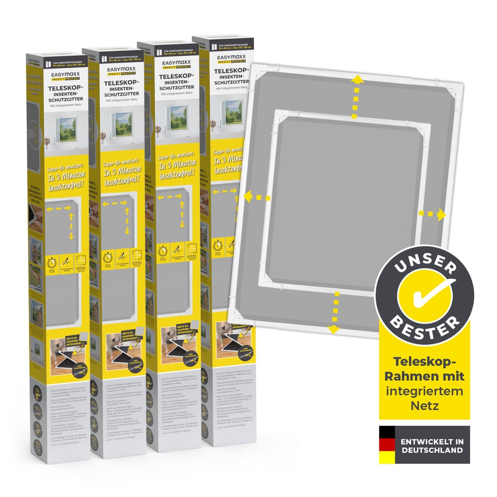 EASYmaxx Moskitonetz Magic Fit, weiß für Fenster und Garten – Detailansicht 51