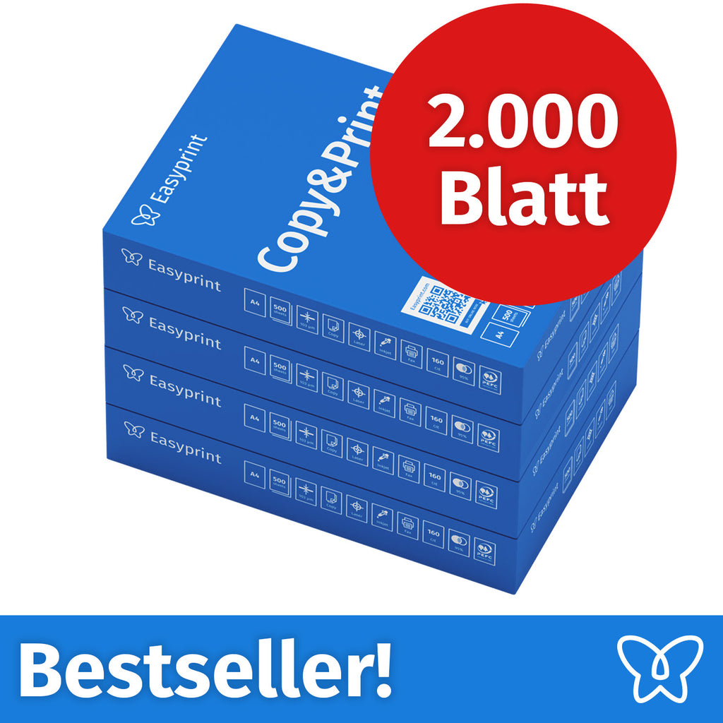 Easyprint Druckerpapier Kopierpapier, 4 x 500 für Alltag und Zuhause – Hauptansicht