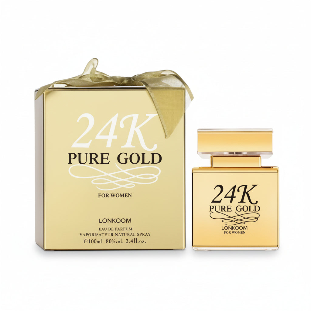 Eau de Parfum, 24K Reines Gold Damenparfüm von Lonkoom für Alltag und besondere Anlässe – Detailansicht 4