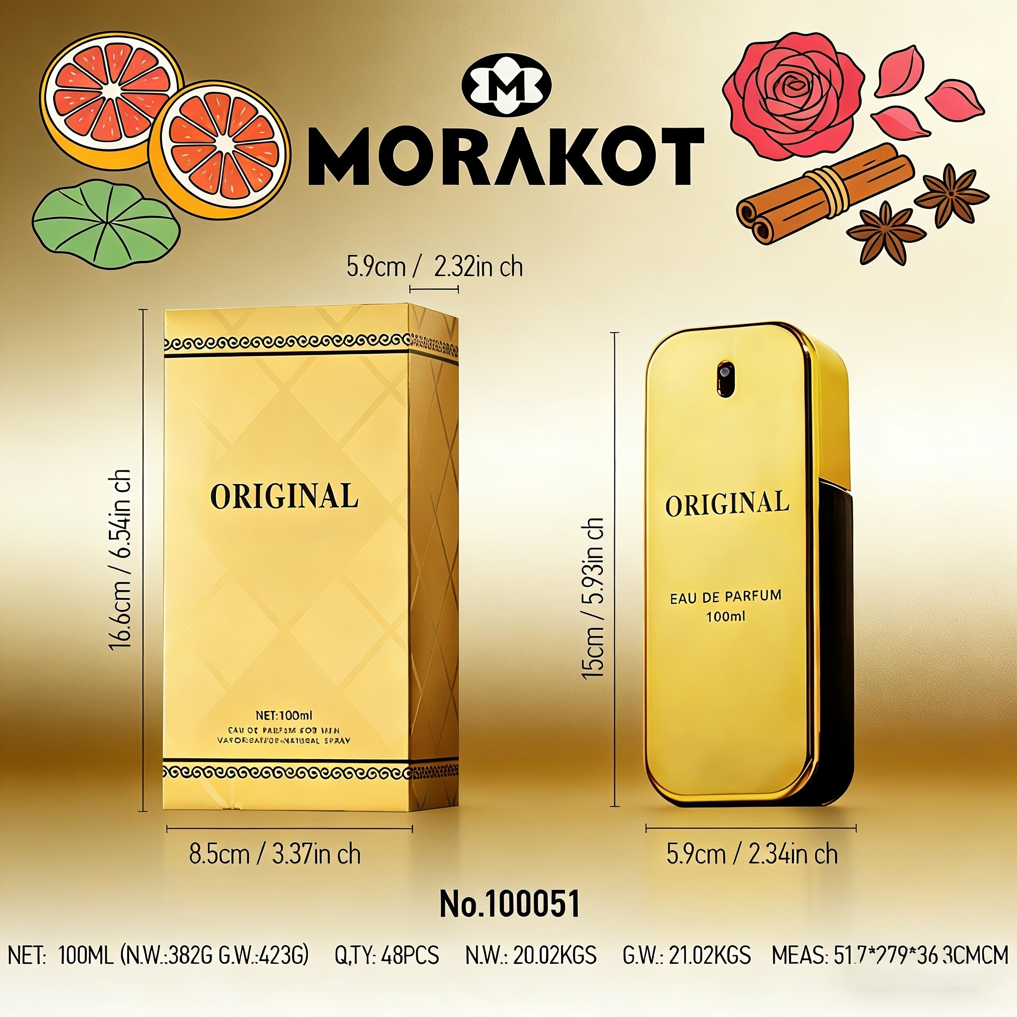 Eau de Parfum, (3,38 fl.oz) MORAKOT ORIGINAL Herren für Alltag und besondere Anlässe – Detailansicht 6