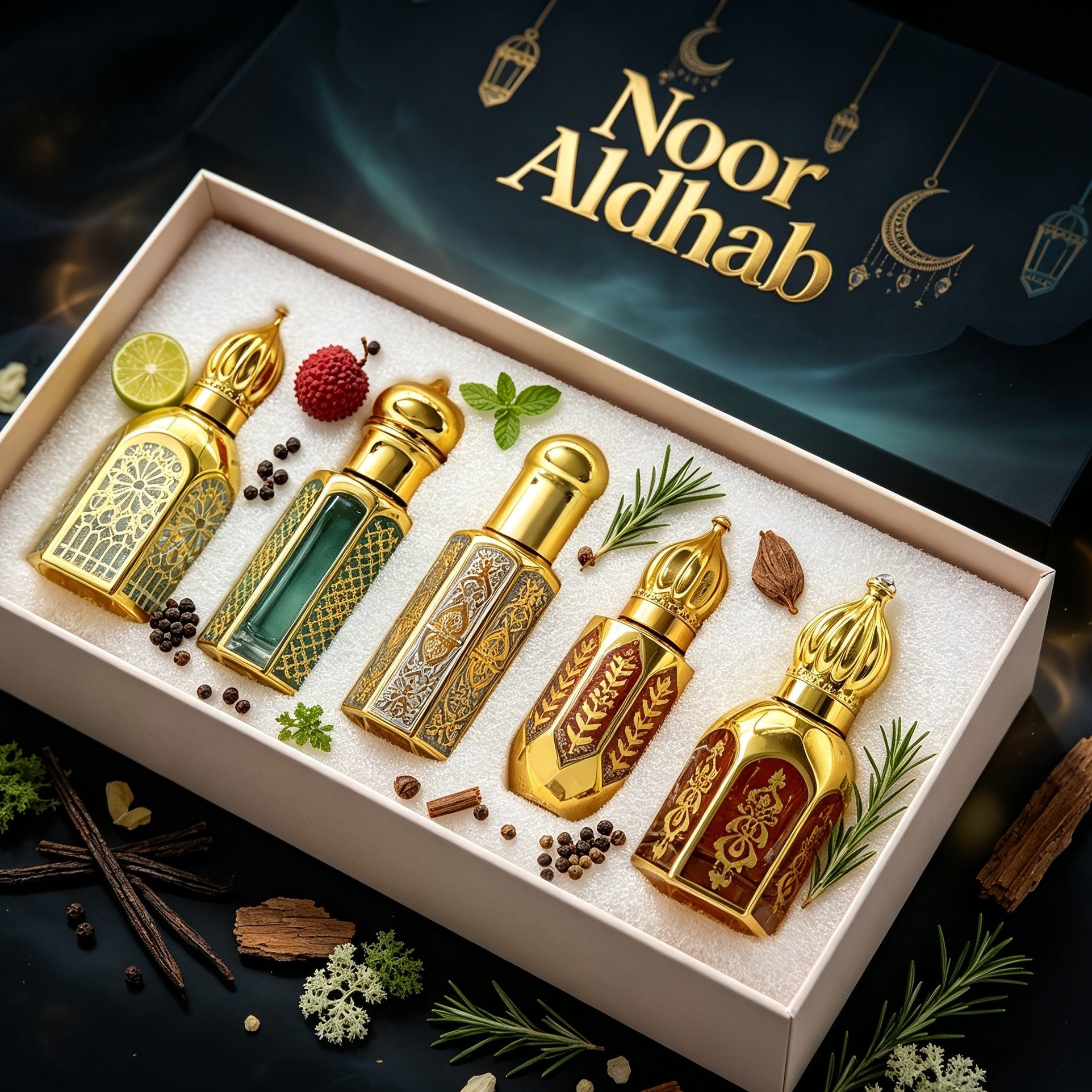 Eau de Toilette, Fünf einzigartige Düfte Arabisches Ätherisches für Alltag und besondere Anlässe – Detailansicht 3
