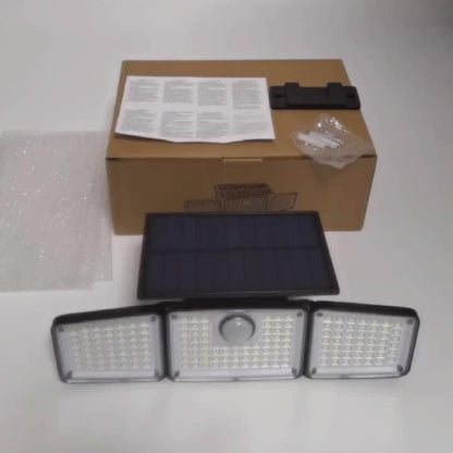 2er-Pack Solarbetriebene Wandleuchte, 3 Beleuchtungsmodi, Solar-Außenleuchte für Garten, Straße, Veranda, Terrasse, Zaun, Deck, Treppe, Außenwandleuchten mit PIR-Nachtsensor, Robuste polierte Metallenden, Dekorative Solar-Sicherheits-Flutbeleuchtung