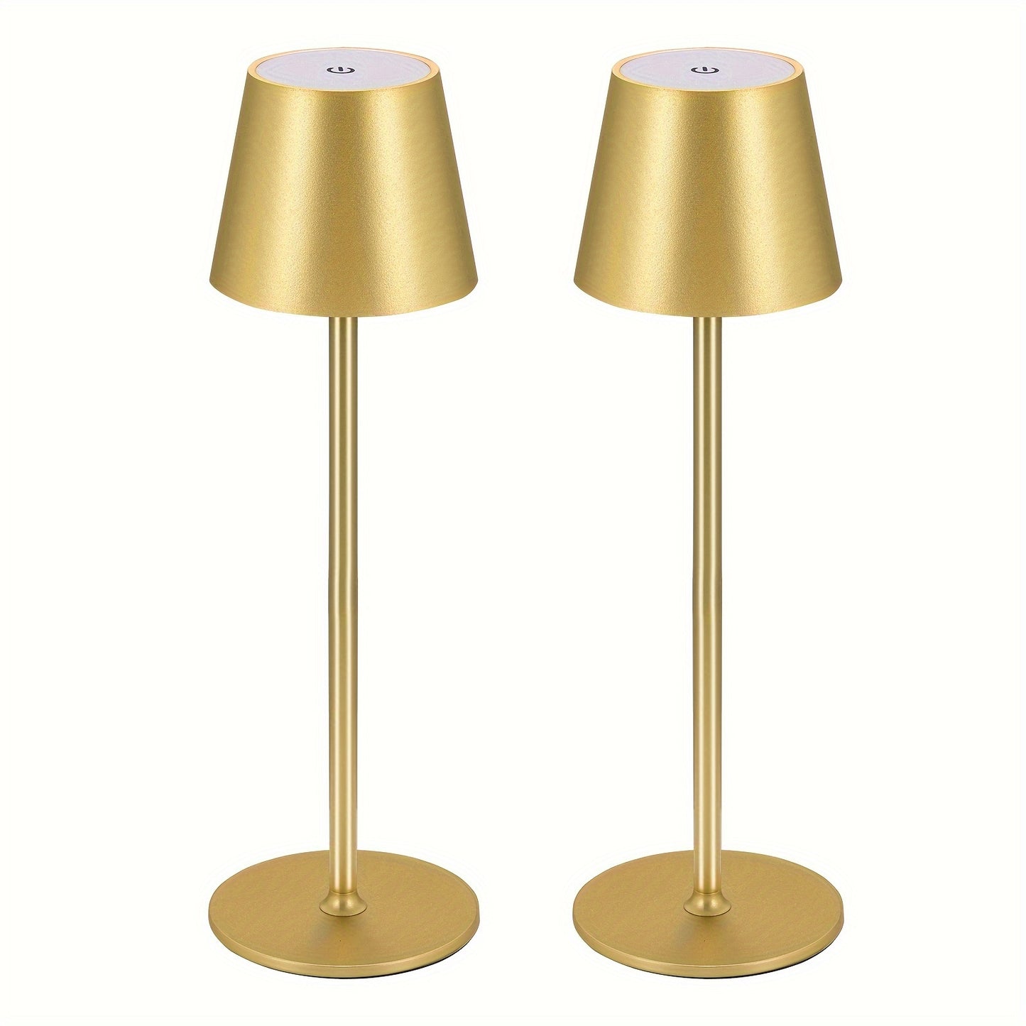 2er-Pack Kabellose Tischlampe LED Schreibtischlampe, 4000mAh Wiederaufladbare Touch Nachtlicht Kabellos Minimalistisches Design für Zuhause/Restaurant/Schlafzimmer/Außenbereich