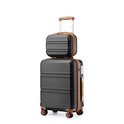 13/20/24/28 Zoll KONO Koffer Set 6-teilig Camping Hartschalenkoffer ABS Trolley Handgepäck Koffer Gepäcksets Reisekoffer mit Rädern und TSA-Schloss, mit Reisetasche und Kulturtasche Koffer Set Black Friday Thanksgiving Day Weihnachtsgeschenk