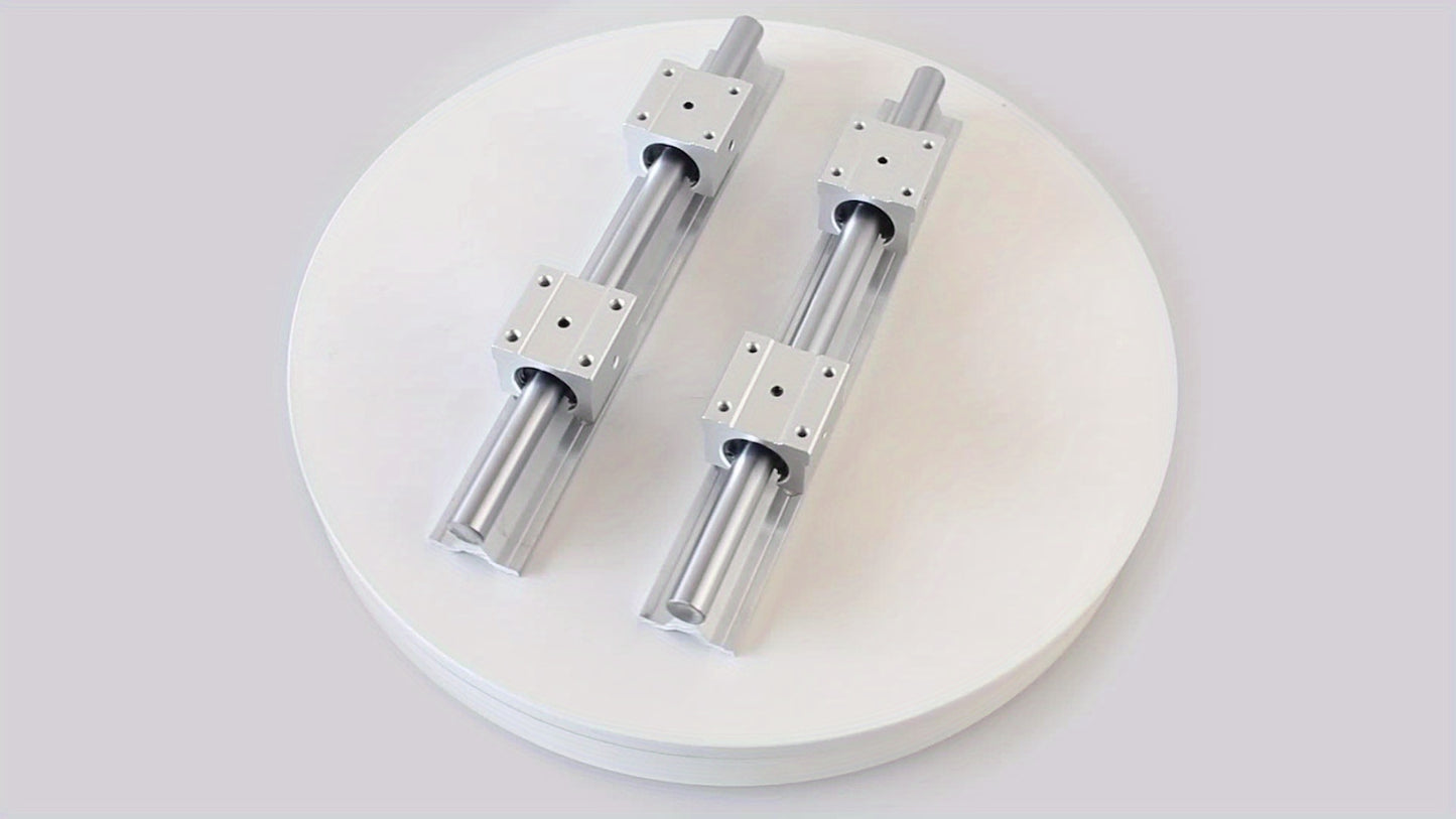 Linearschiene SBR16 300-1500mm 2 Stk. voll unterstützte Linearschienen-Wellenstange mit 4 Stk. SBR16UU Block-Wälzlager für automatisierte Maschinen, DIY-CNC-Fräser, Drehmaschinen, Fräsmaschinen