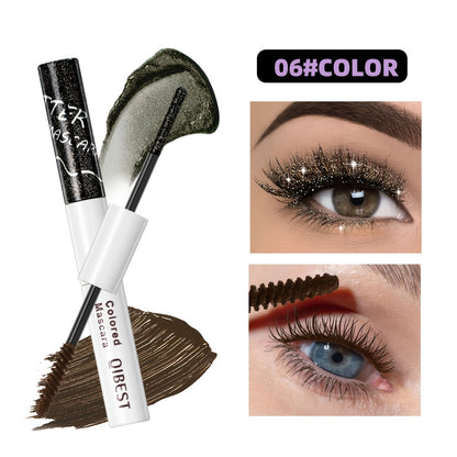 Flauschige Mascara, Bunte Glitzer-Mascara, Wischfest, für Schwung und Länge, Wasserfest und Langanhaltend, Volumen, Länger und Schwung, Formel, Langanhaltender Glanz, Bezaubernder Glanz, Pinsel für einfache Anwendung, Ganztägiger funkelnder Charme