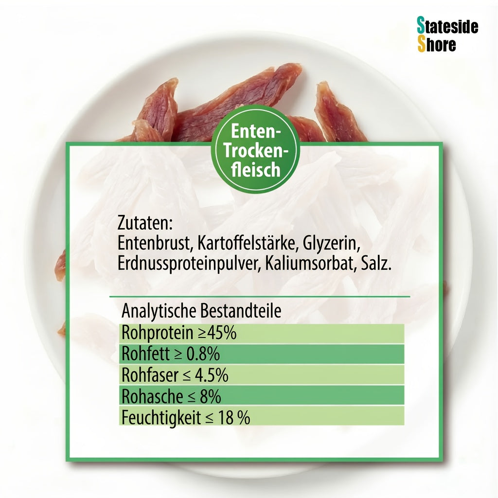 Echte Entenbrust-Jerky-Hundeleckerlis, 446g (2 x 223g Packungen) für Haustiere und Zuhause – Detailansicht 4