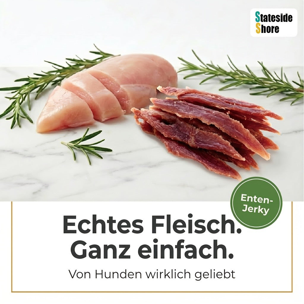 Echte Entenbrust-Jerky-Hundeleckerlis, 446g (2 x 223g Packungen) für Haustiere und Zuhause – Detailansicht 16