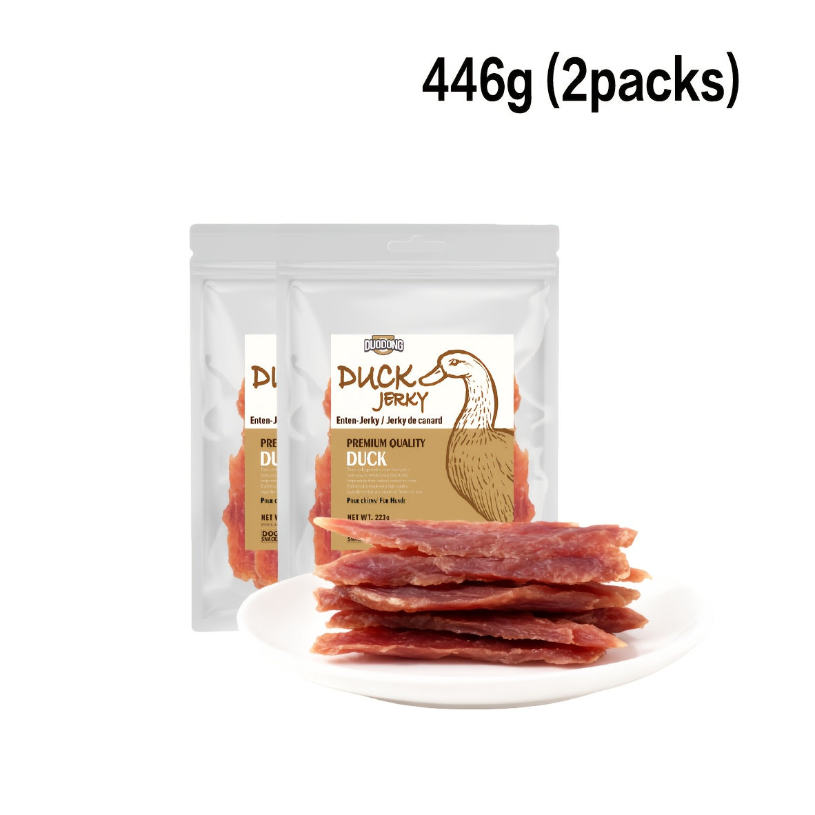 Echte Entenbrust-Jerky-Hundeleckerlis, 446g (2 x 223g Packungen) für Haustiere und Zuhause – Detailansicht 17