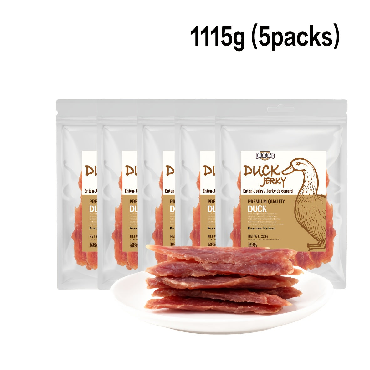 Echte Entenbrust-Jerky-Hundeleckerlis, 446g (2 x 223g Packungen) für Haustiere und Zuhause – Detailansicht 19