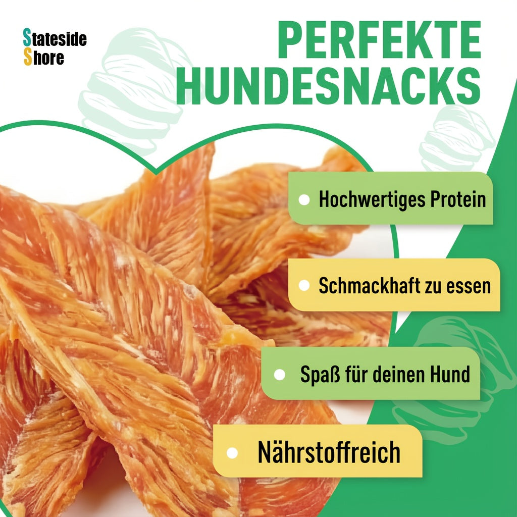 Echter Hähnchenbrust-Jerky-Hundeleckerbissen, 446g (2 x 223g Packungen) für Haustiere und Zuhause – Hauptansicht