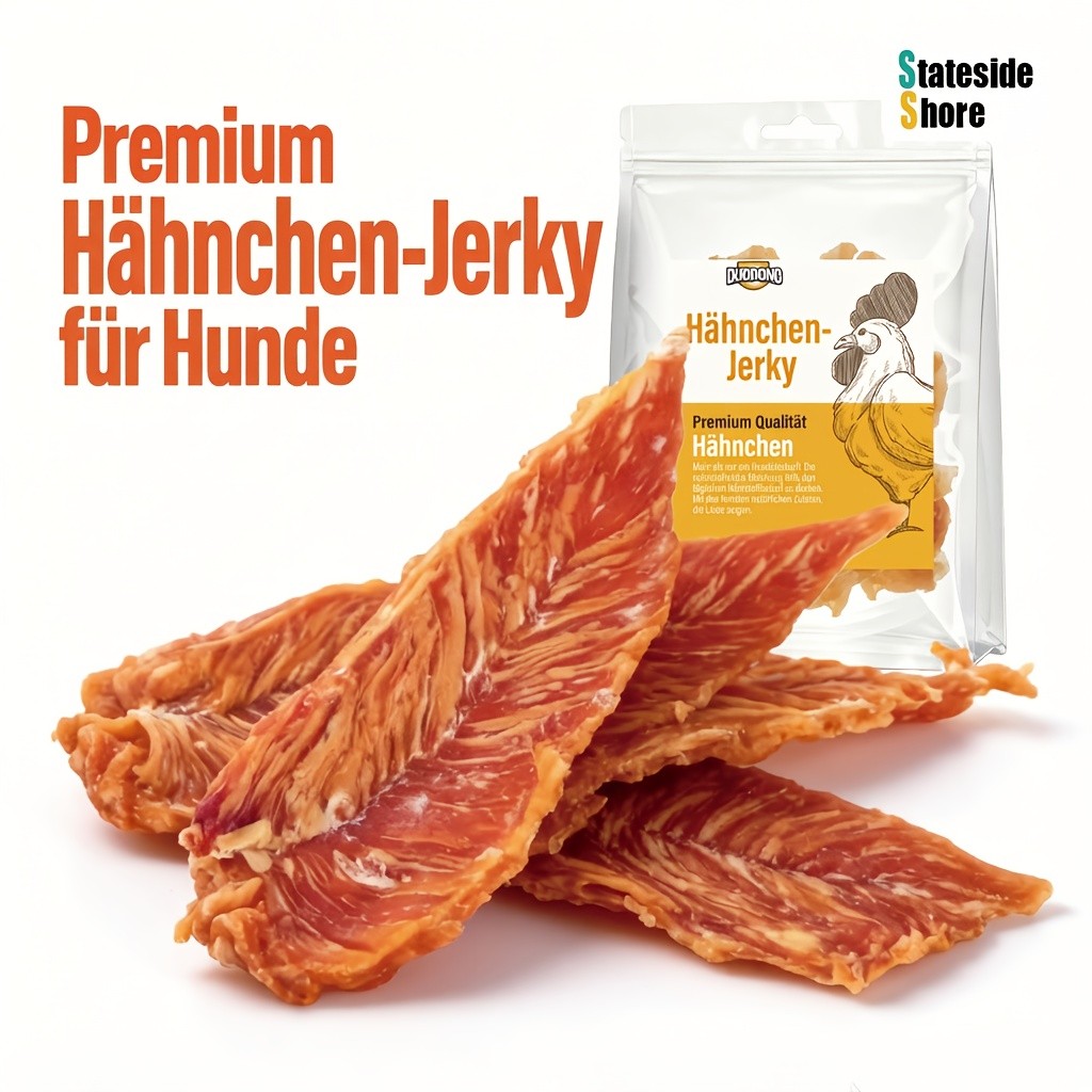 Echter Hähnchenbrust-Jerky-Hundeleckerbissen, 446g (2 x 223g Packungen) für Haustiere und Zuhause – Detailansicht 16