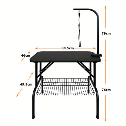 Verstellbarer Grooming Tisch für Hunde und Katzen, mit Schnalle und faltbarem Design