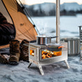 Edelstahl-Camping-Holzofen, Silbrig für Camping und Reisen – Detailansicht 12