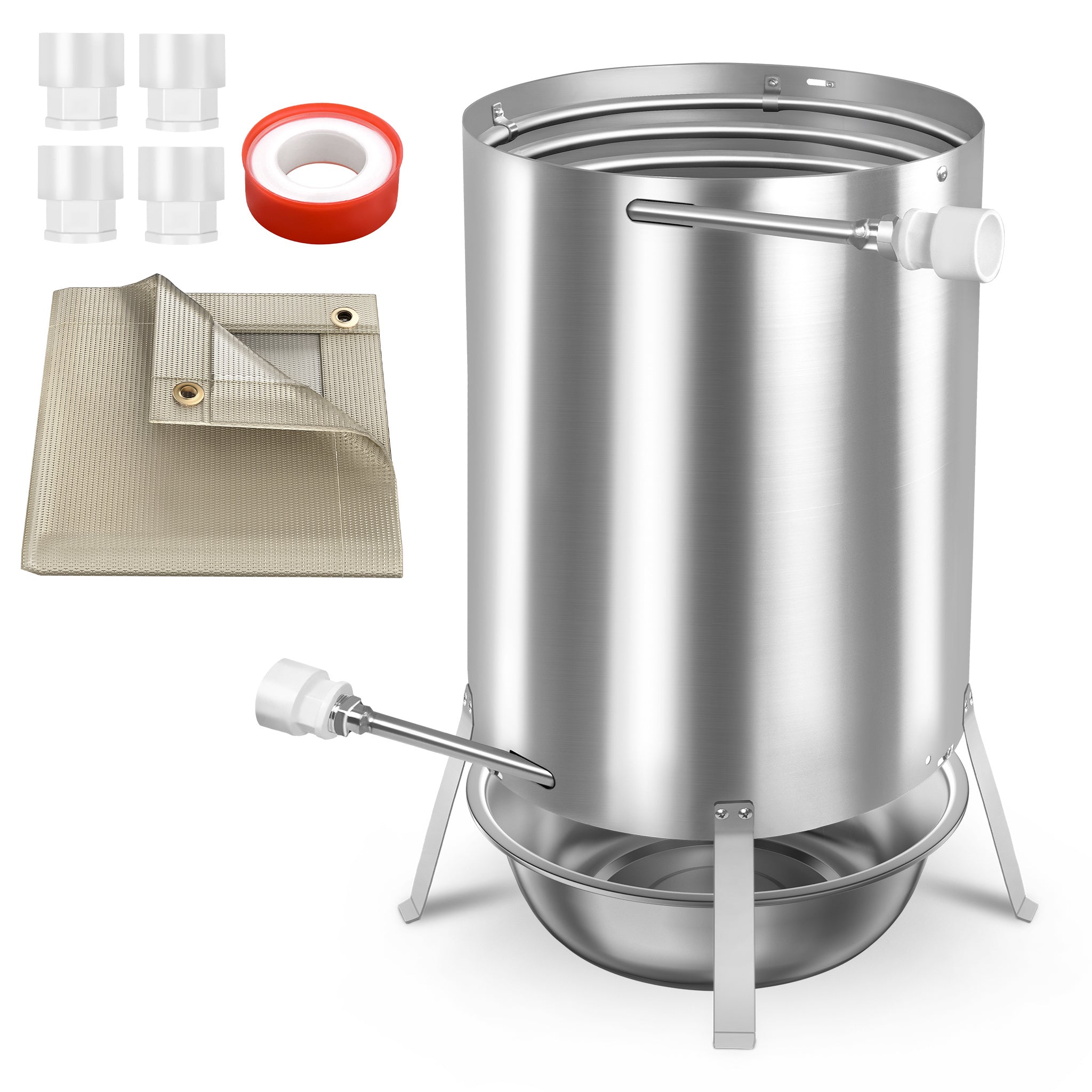 Edelstahl Holzofen Poolheizung & BBQ-Grill, 38mm für Badezimmer und Haushalt – Detailansicht 9