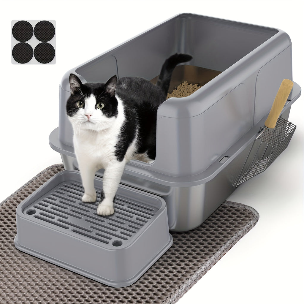 Edelstahl-Katzentoilettenschale, Metall für Haustiere und Zuhause – Hauptansicht