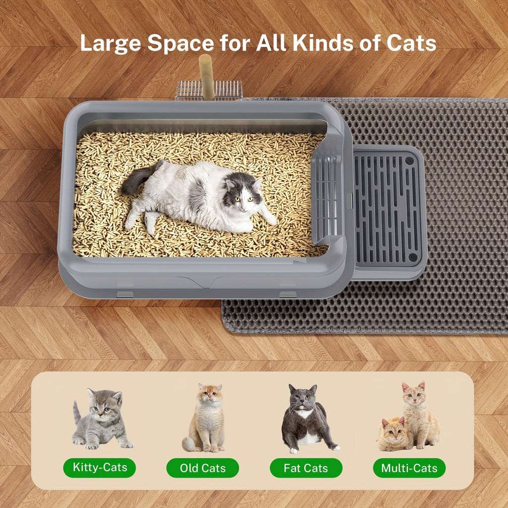 Edelstahl-Katzentoilettenschale, Metall für Haustiere und Zuhause – Detailansicht 7