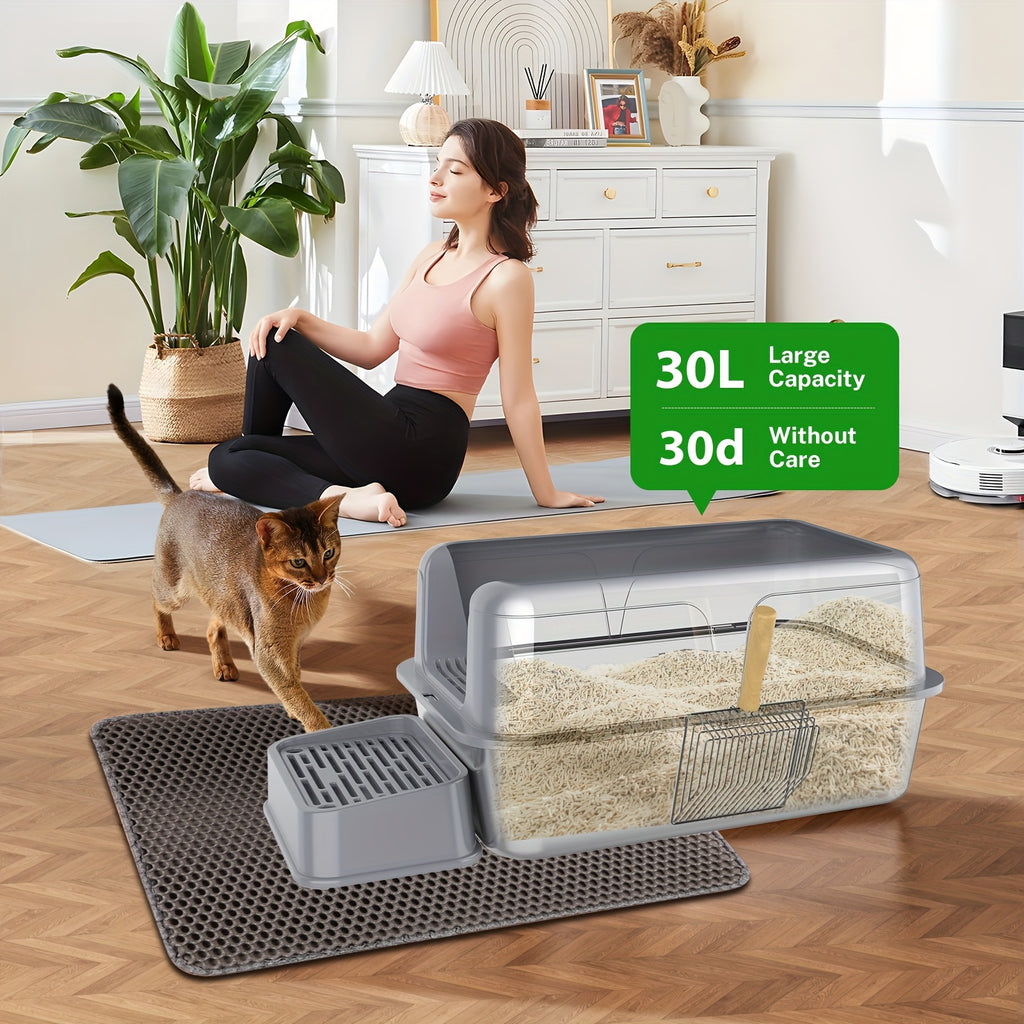 Edelstahl-Katzentoilettenschale, Metall für Haustiere und Zuhause – Detailansicht 11