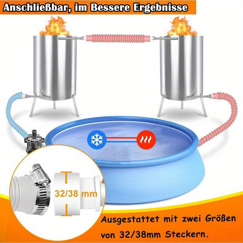 Edelstahl-Poolheizungseimer, 1Stk für Poolheizung BBQ und Alltag – Detailansicht 6