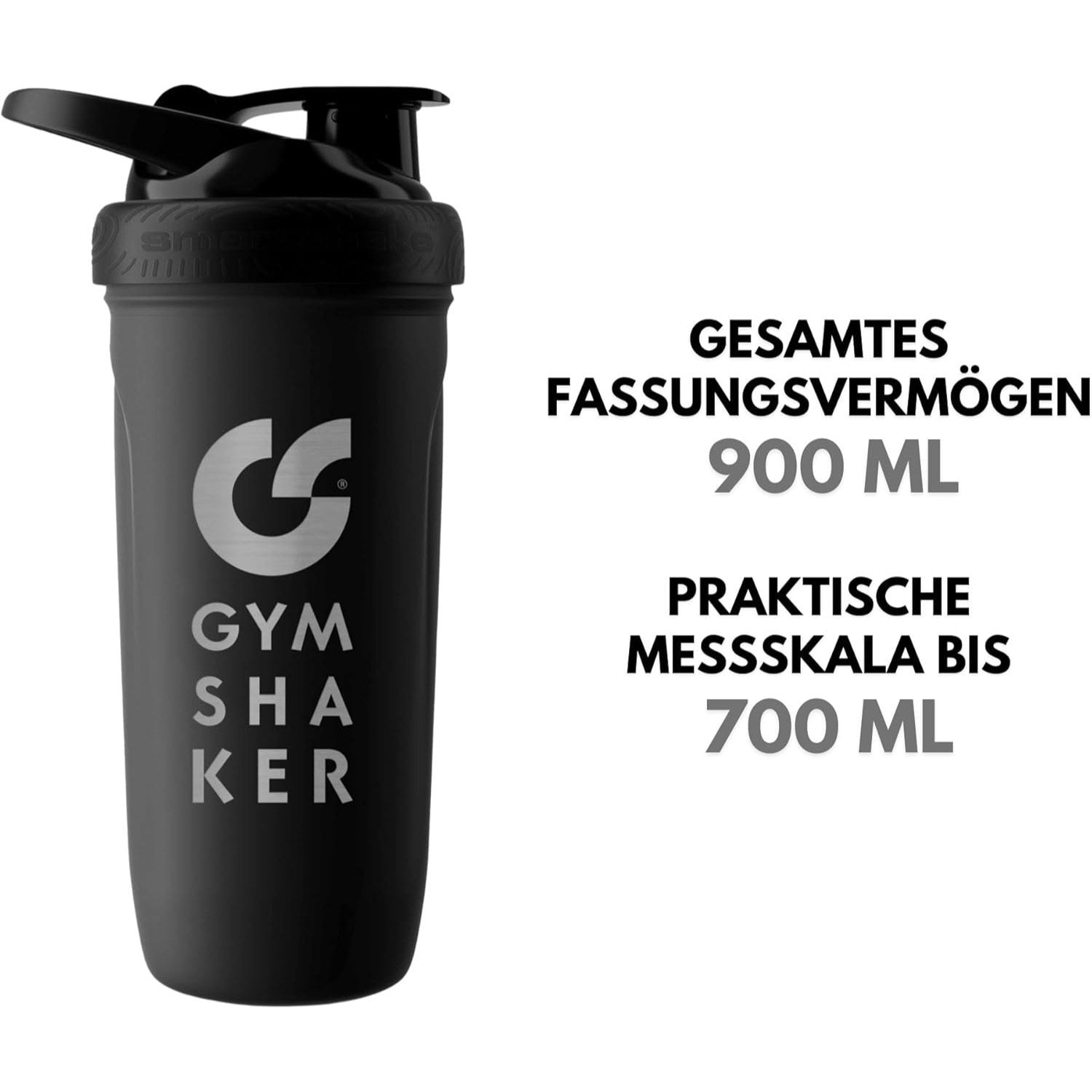 Edelstahl Protein Shaker, 900ml für cremige Shakes und Alltag – Detailansicht 5