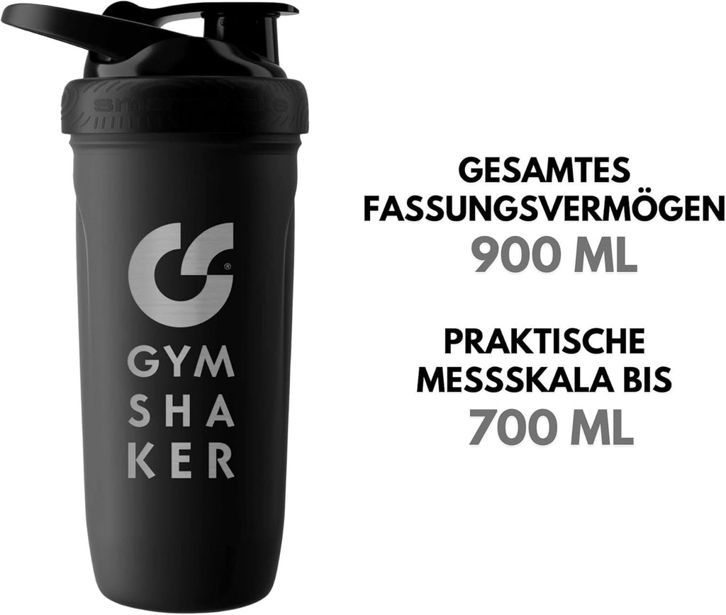 Edelstahl Protein Shaker, 900ml für cremige Shakes und Alltag – Detailansicht 22