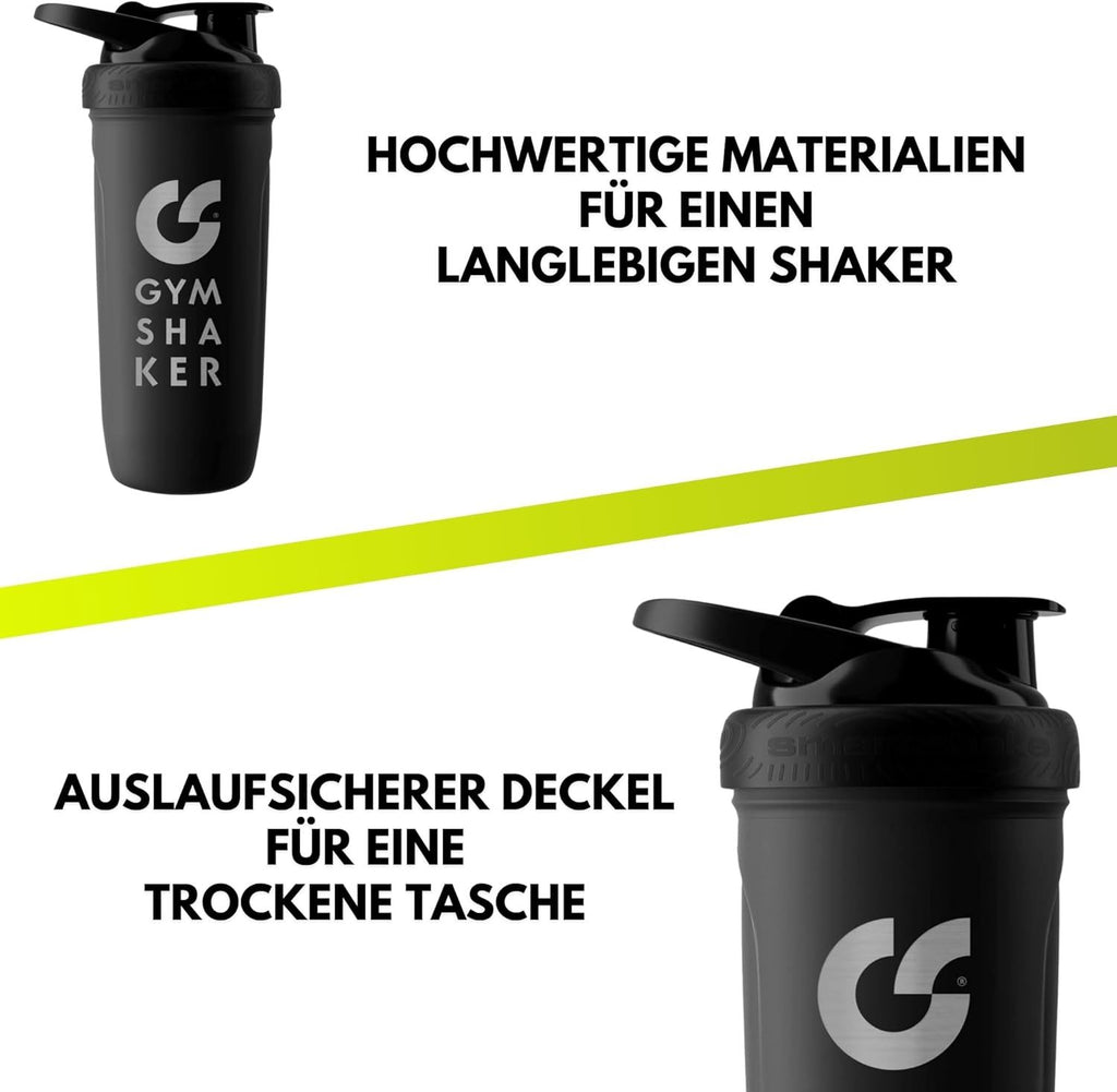 Edelstahl Protein Shaker, 900ml für cremige Shakes und Alltag – Detailansicht 23