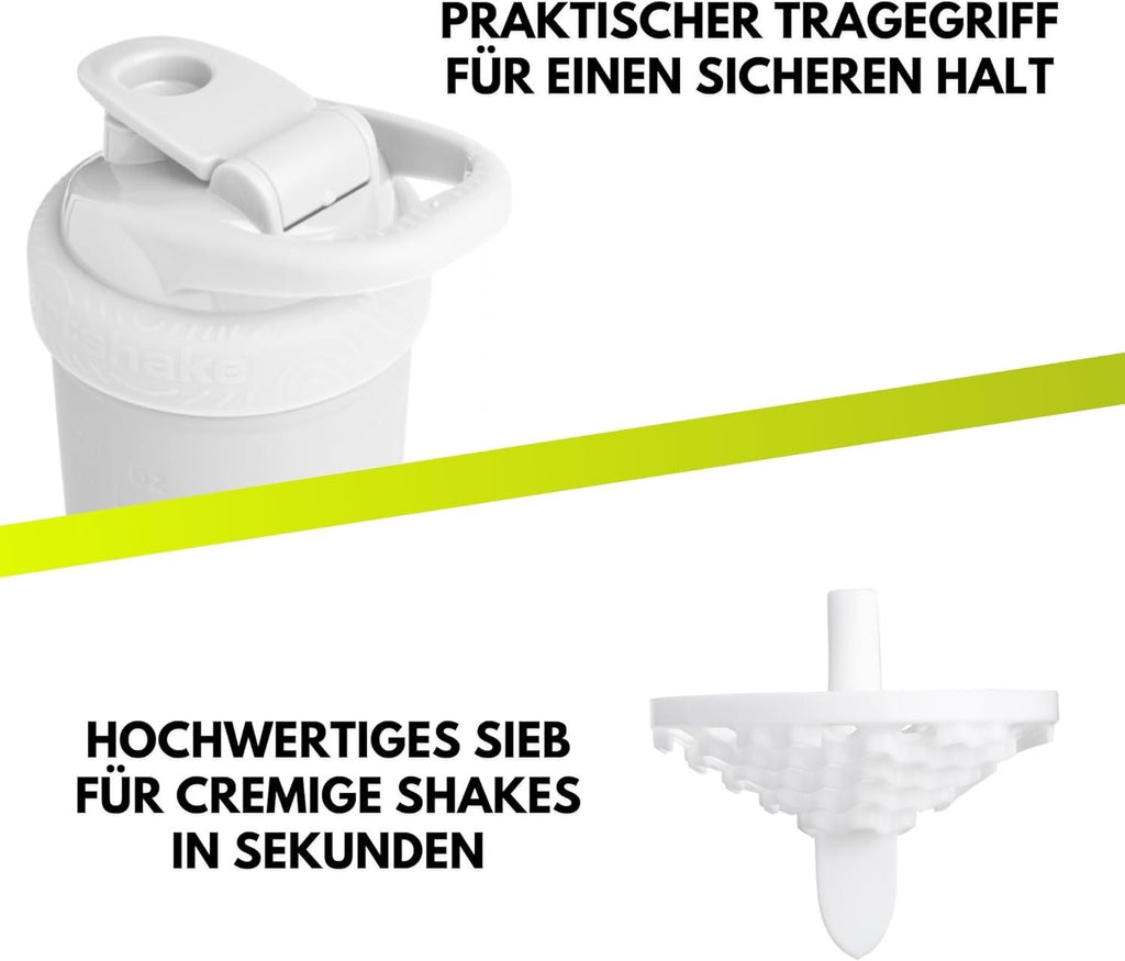Edelstahl Protein Shaker, 900ml für cremige Shakes und Alltag – Detailansicht 25