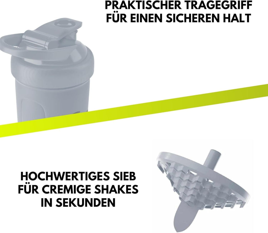 Edelstahl Protein Shaker, 900ml für cremige Shakes und Alltag – Detailansicht 30
