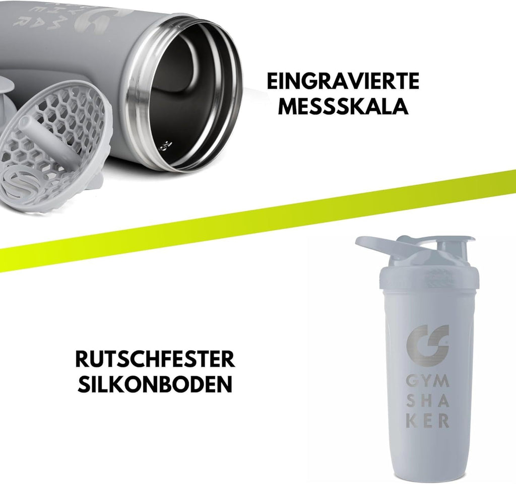Edelstahl Protein Shaker, 900ml für cremige Shakes und Alltag – Detailansicht 31