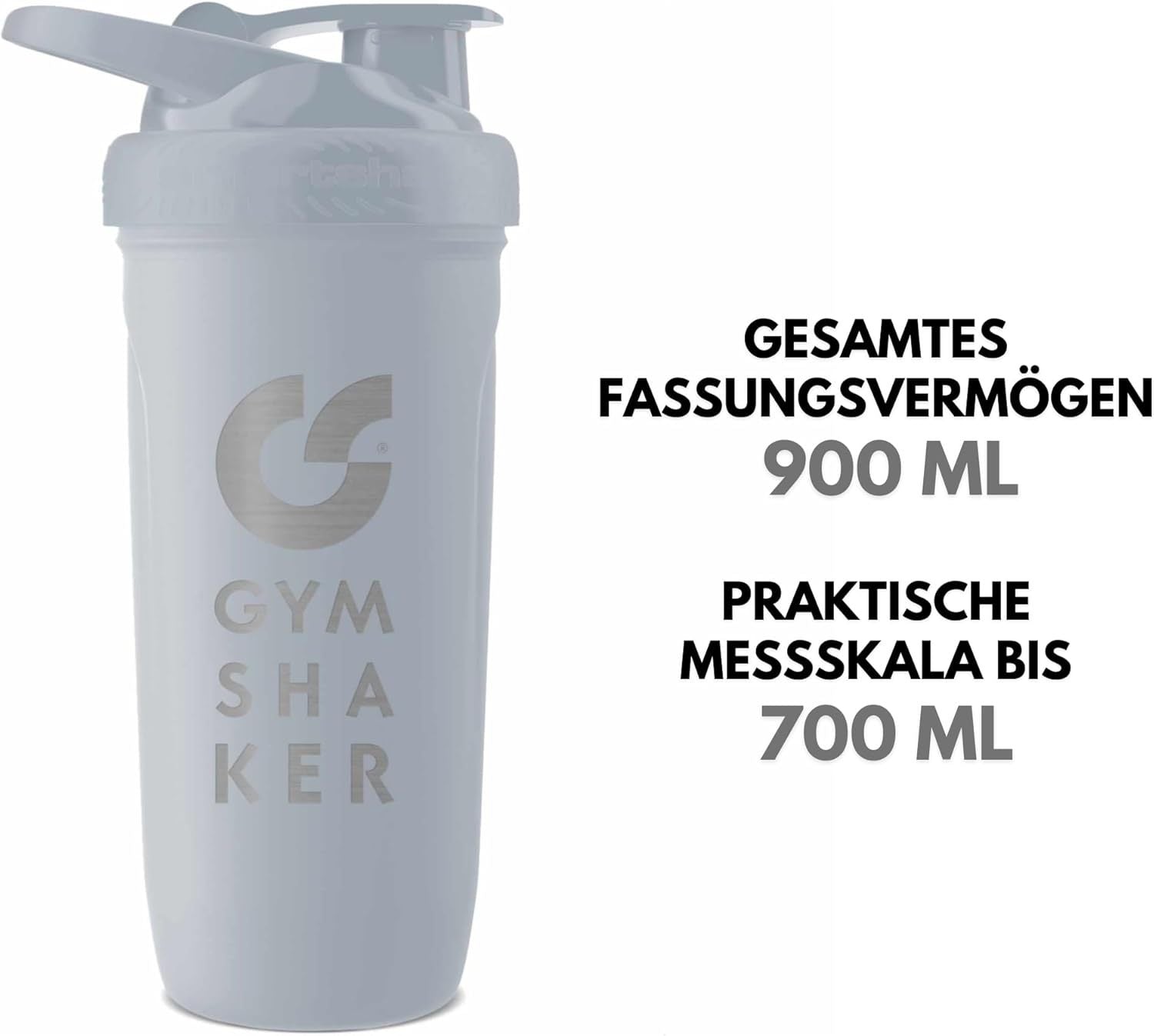 Edelstahl Protein Shaker, 900ml für cremige Shakes und Alltag – Detailansicht 32