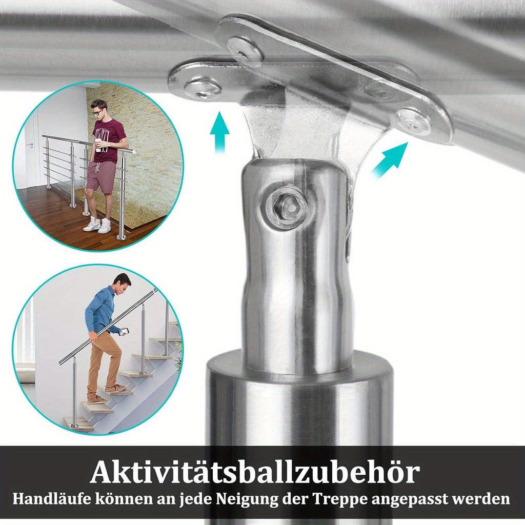 Edelstahl Treppengeländer Außen-Handlauf, 0 Querstange für Innen und Außenbereich – Detailansicht 6