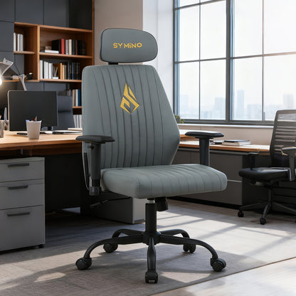 Symino Luxus Bürostuhl Ergonomischer Gaming Stuhl mit Schaukelfunktion und höhenverstellbarem Drehstuhl Gewichtskapazität: 150Kg Erhältlich in Natur- oder Kunstfell
