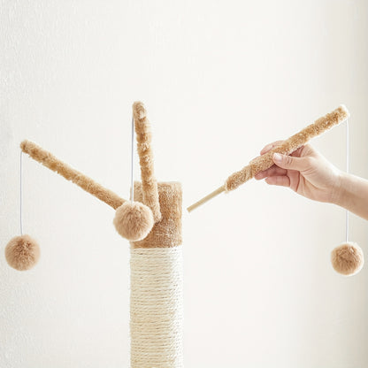 Katzenbaum, Katzenklo mit Schiebetür, Katzenhaus aus Holz mit Katzenbaum, Versteckte Katzenkloschränke, Integrierte Katzenmöbel für Innenräume, Multifunktionale Katzenvilla, 60 x 48 x 115 cm