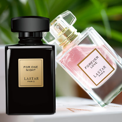 LASTAR 2er-Set Eau de Parfum für Damen, 55ml Shimmy Pink Parfüm mit zartem Blütenduft, 55ml elegante schwarze Flasche mit  würzigem Duft, langanhaltender Duft, Weihnachts-/Neujahrsgeschenke (2er-Pack)