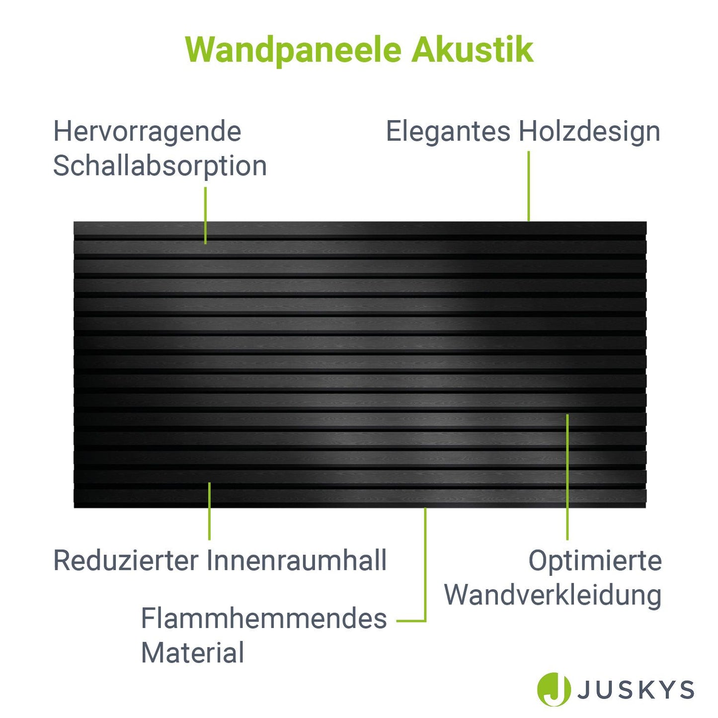 Wandpaneele Akustik 4er Set 120x60 cm