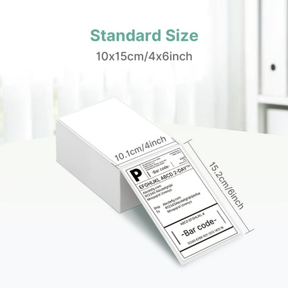 4X6 Thermische Versandetiketten, 520 Stück, perforierte Direktthermietiketten, kompatibel mit PL80EB Etikettendrucker für Versandverpackungen, Home Office, Kurier, Kleinunternehmen