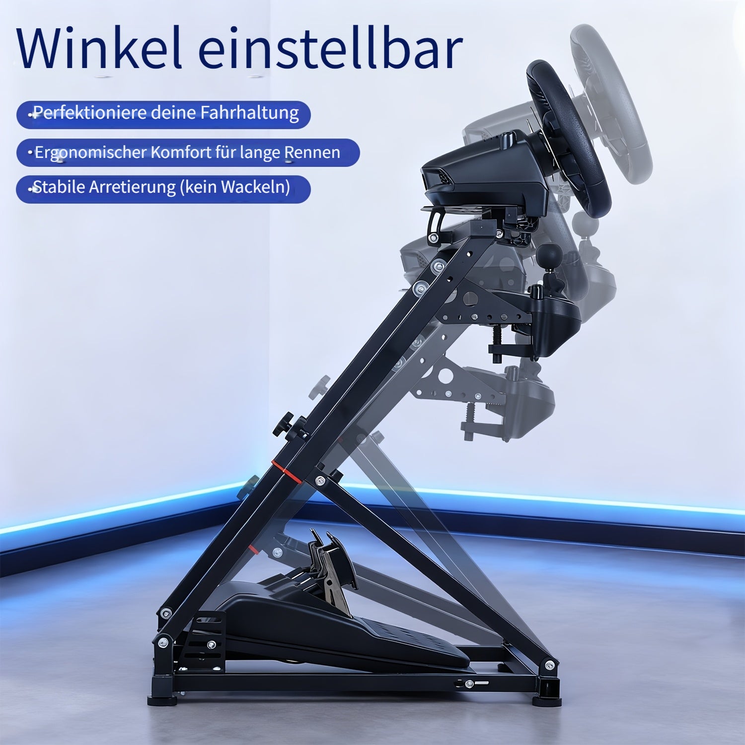 Ein zusammenklappbares Rennrad-Ständer, kompatibel mit Logitech G29 für Fahrzeug und unterwegs – Detailansicht 3