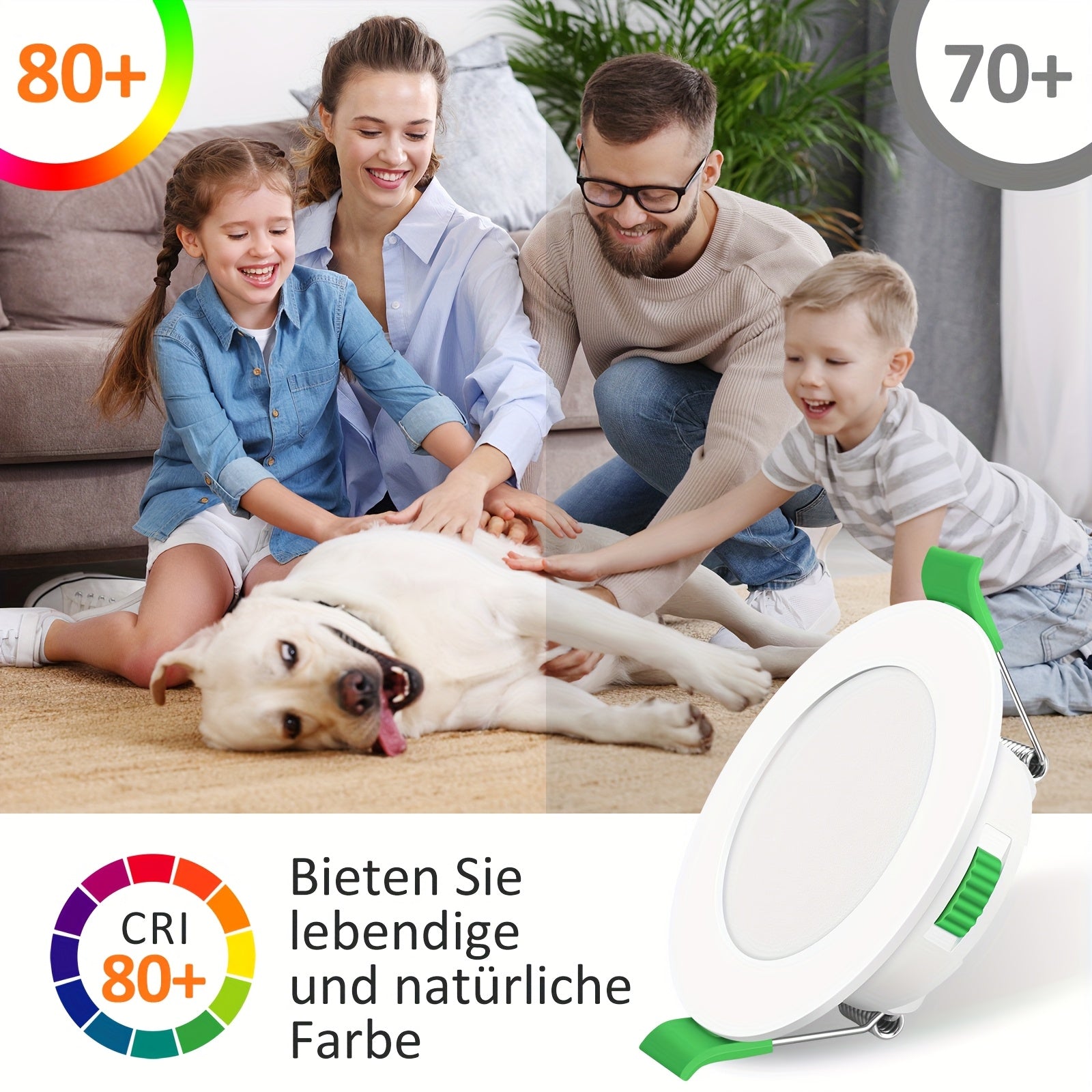 Einbauleuchten, LED-Beleuchtung für Küche und Essbereich – Detailansicht 2