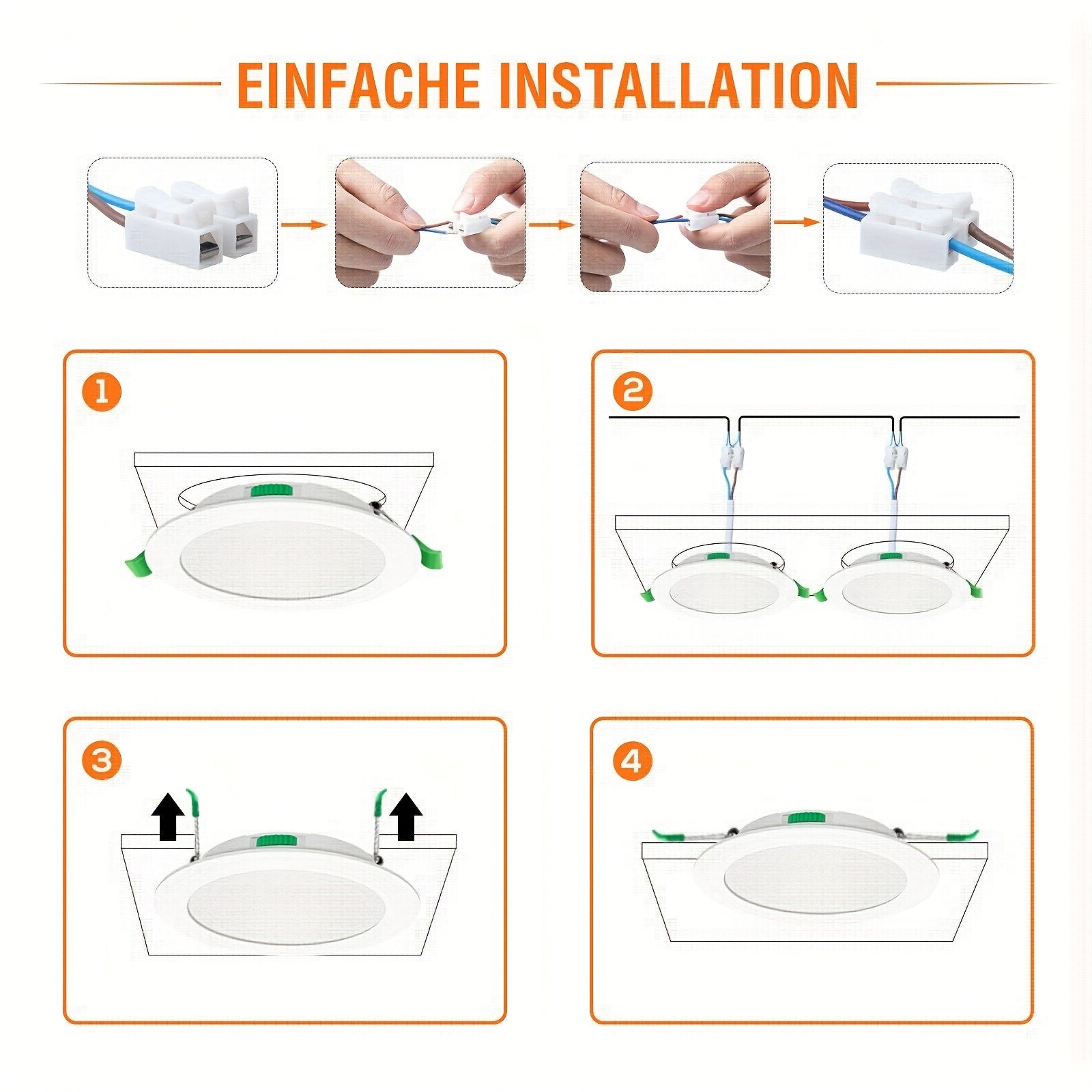 Einbauleuchten, LED-Beleuchtung für Küche und Essbereich – Detailansicht 10