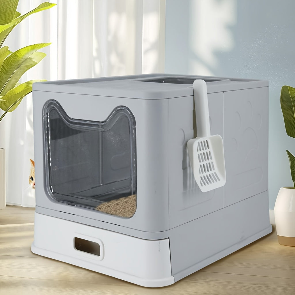 Eine Katzenbox aus Edelstahl, Grau für Haustiere und Zuhause – Detailansicht 2