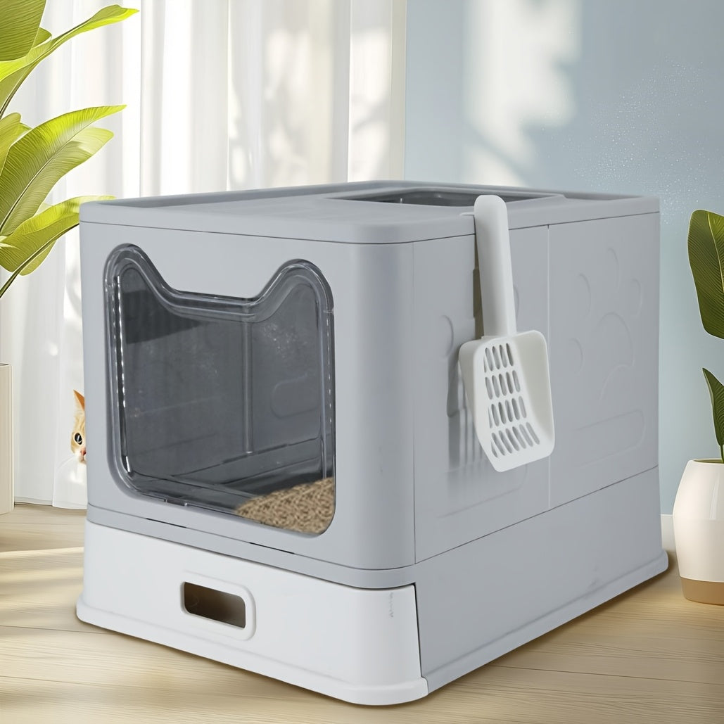 Eine Katzenbox aus Edelstahl, Grau für Haustiere und Zuhause – Detailansicht 2