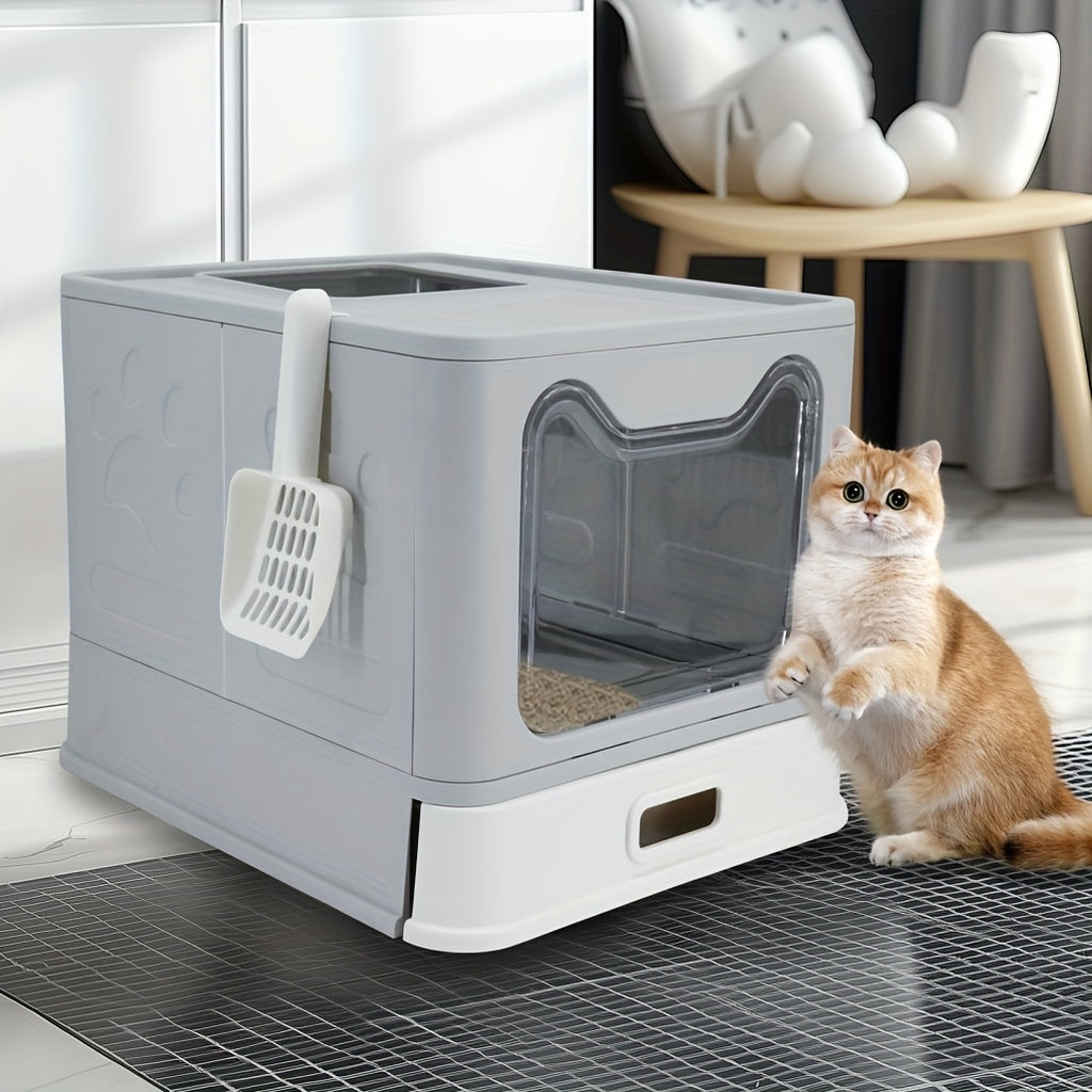 Eine Katzenbox aus Edelstahl, Grau für Haustiere und Zuhause – Detailansicht 3