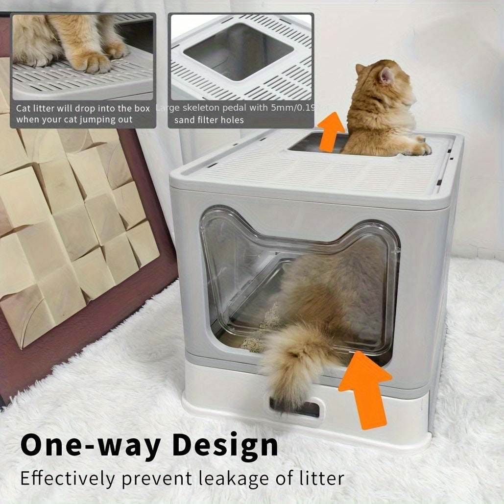 Eine Katzenbox aus Edelstahl, Grau für Haustiere und Zuhause – Detailansicht 7