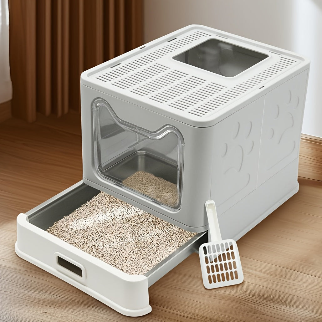Eine Katzenbox aus Edelstahl, Grau für Haustiere und Zuhause – Detailansicht 8