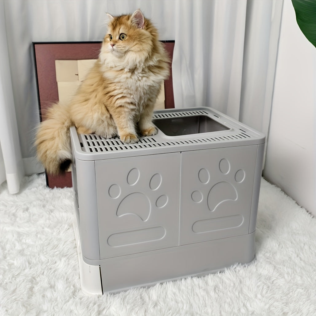 Eine Katzenbox aus Edelstahl, Grau für Haustiere und Zuhause – Detailansicht 10