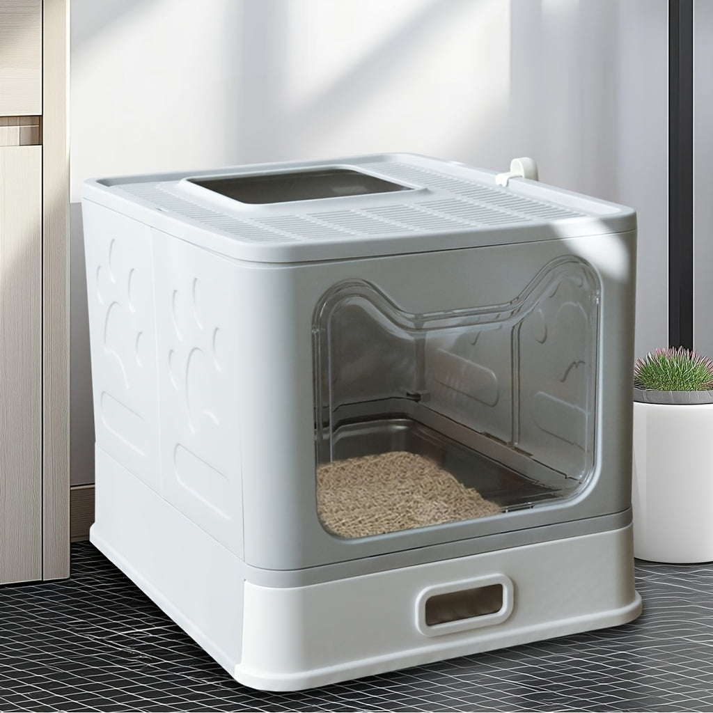 Eine Katzenbox aus Edelstahl, Grau für Haustiere und Zuhause – Detailansicht 12