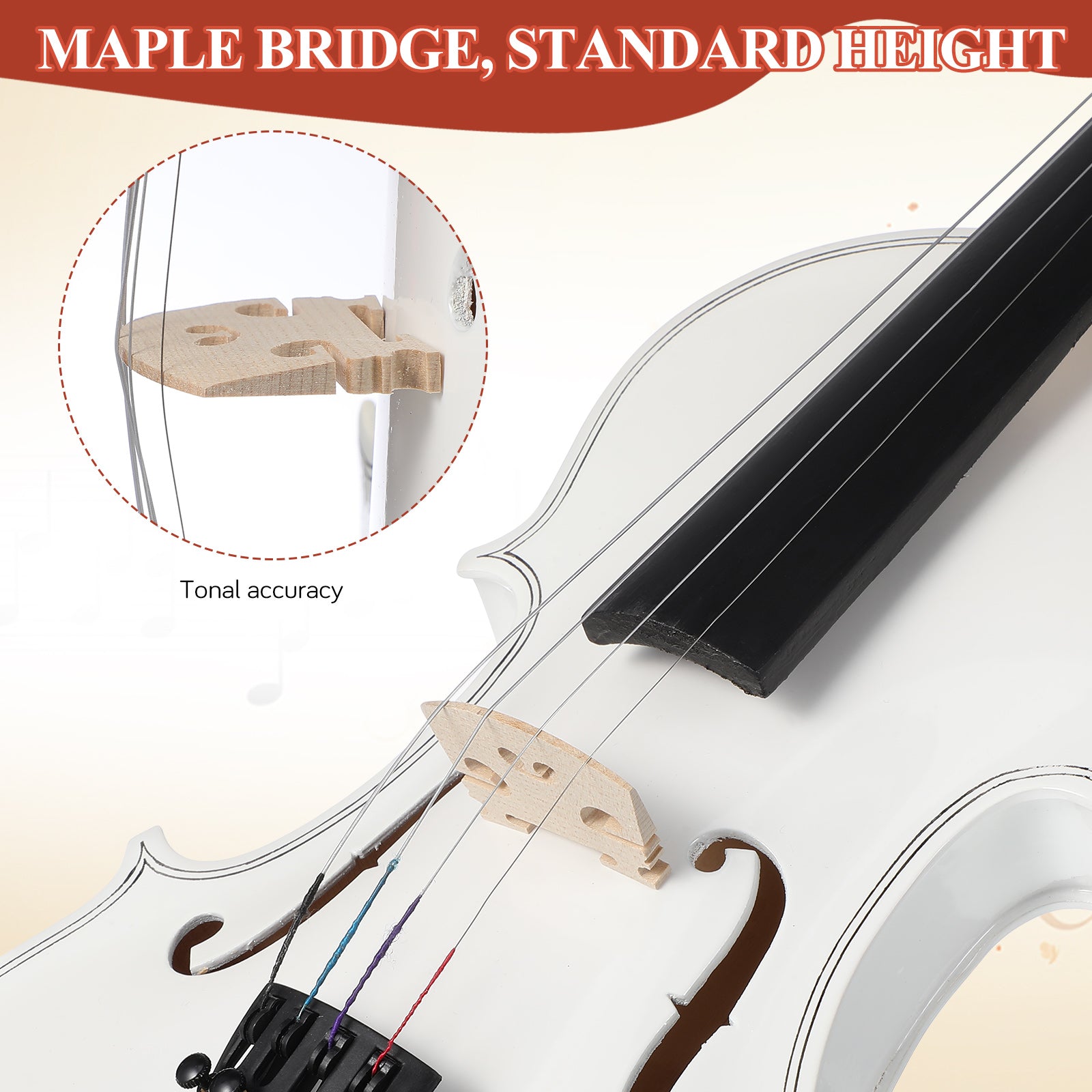 Eine komplette Holzvioline, 4/4 für Anfänger – Detailansicht 2