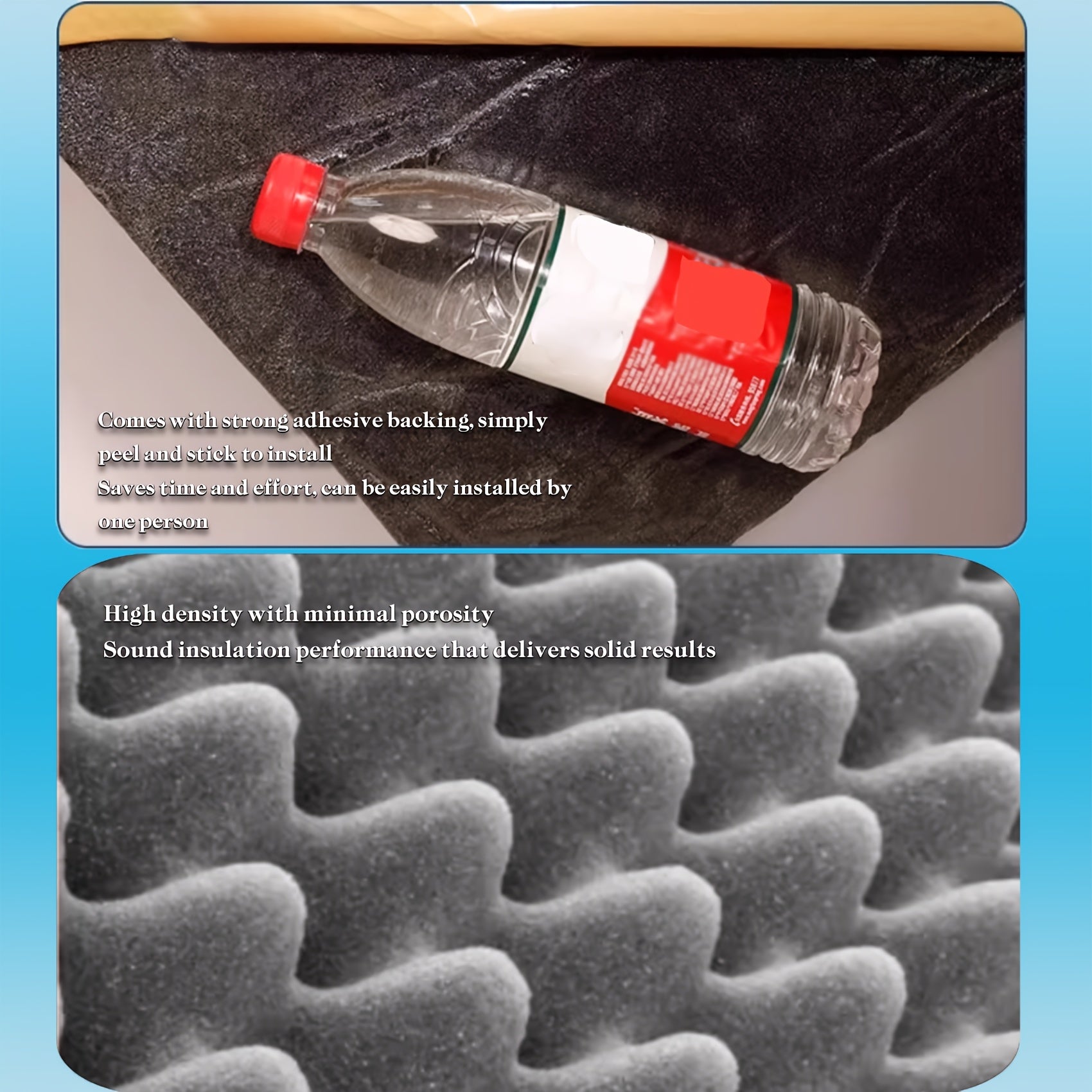 Eine, Schwarz für Wand-Schallschutzmaterialien und Alltag – Detailansicht 6