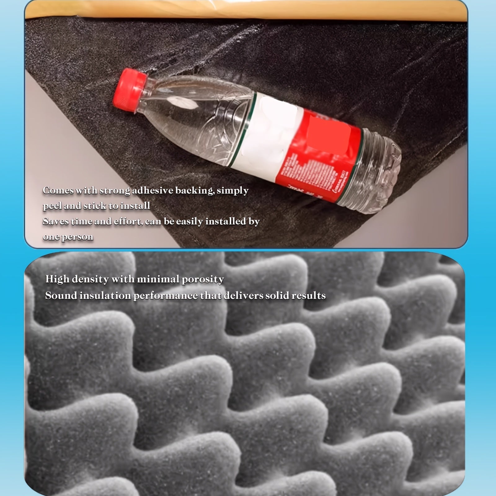 Eine, Schwarz für Wand-Schallschutzmaterialien und Alltag – Detailansicht 10
