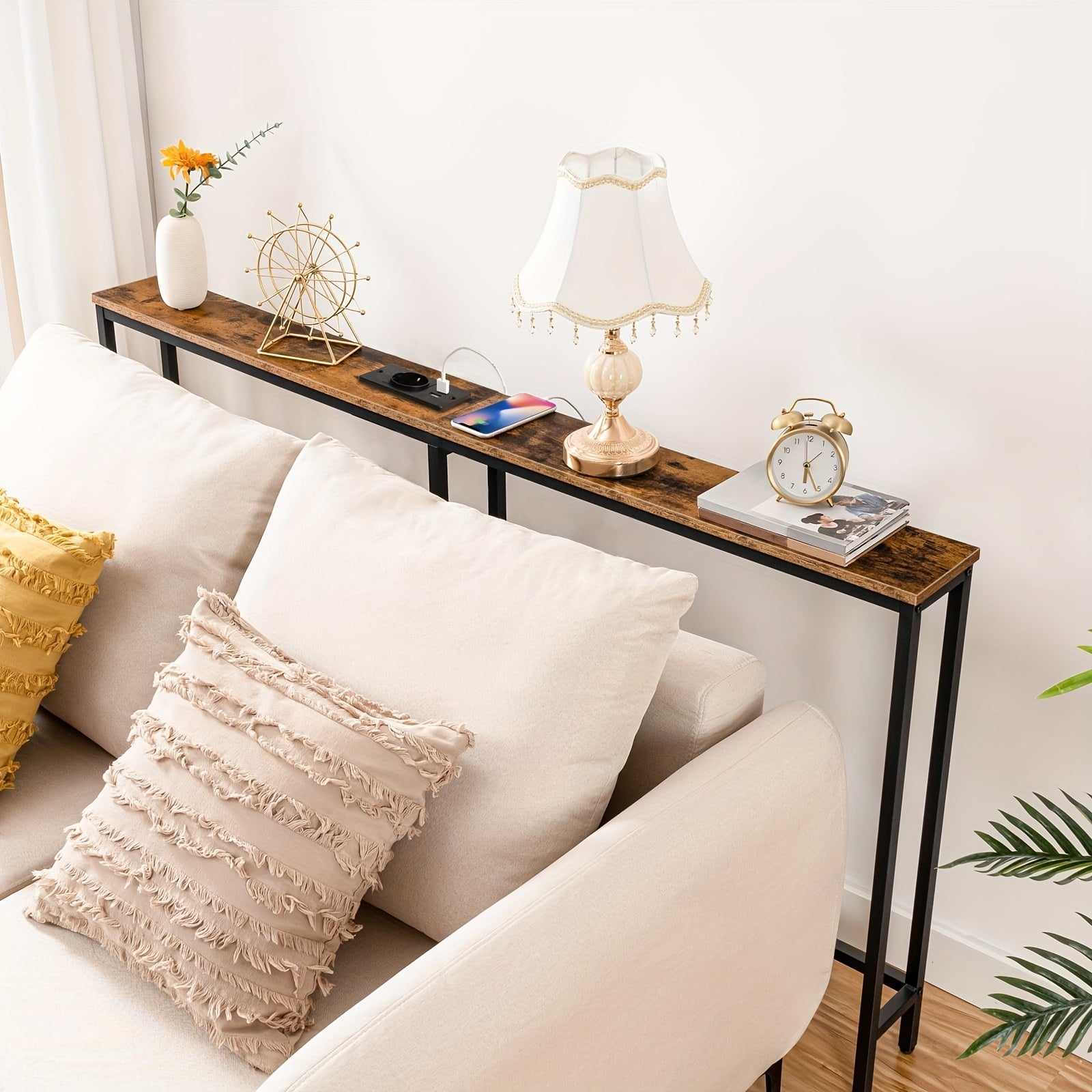 Eingangsbereich-Konsolentisch, Braun für Wohnzimmer und Zuhause – Detailansicht 5